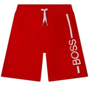 Boss Logo Swim Shorts - Red