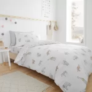 Zoo Animals Cotton Duvet Set