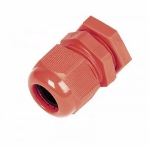 Zexum M20 IP68 Nylon Cable Gland with Locknut - Red