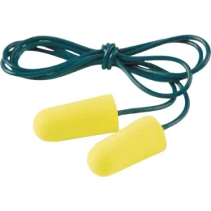 ES-01-005 Disposable Soft Neon Yellow Corded Ear Plugs (Pk-200 Pairs)