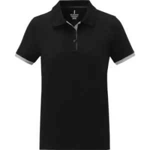 Elevate Womens/Ladies Morgan Short-Sleeved Polo Shirt (S) (Solid Black)