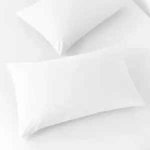 Paoletti Bamboo Cotton Blend Housewife Pillowcase Pair White