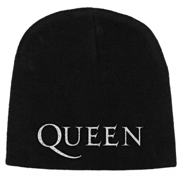 Queen - Logo Unisex Beanie Hat - Black