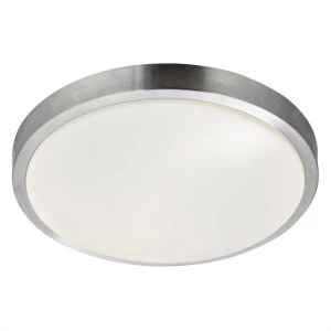 LED 3 Light Bathroom Ceiling Light Aluminium, White IP44