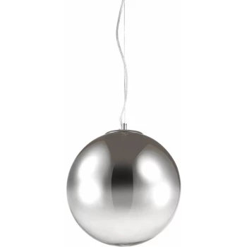 Ideal Lux Lighting - Ideal Lux Mapa - 1 Light Globe Ceiling Pendant Chrome Shade