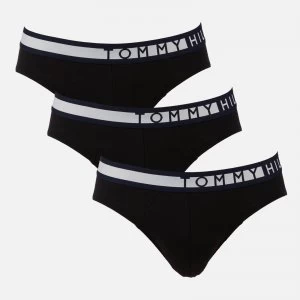 Tommy Hilfiger Mens Tommy Logo 3 Pack Briefs - Black - M