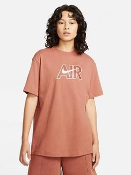 Nike Air Boyfriend Tee - Light Brown, Light Brown, Size S, Women