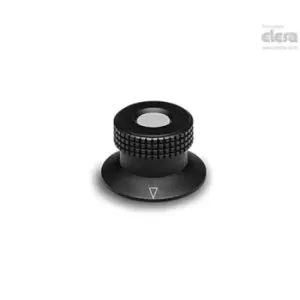 ELESA Knurled control knob-MBR.50 B-8+FK-C9 Black