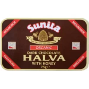 Sunita Organic Dark Chocolate Halva With Honey 75g