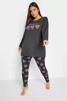 Heart Print Lounge Set