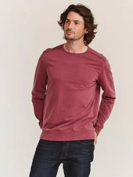 FatFace Emsworth Sweatshirt - Burgundy , Burgundy, Size S, Men