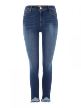 Frame Le High Skinny Triangle Hem Denim Dark Wash