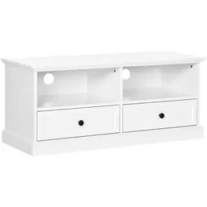 Homcom - tv Stand with Drawers Shelves and Cable Management, for 45' TVs, White