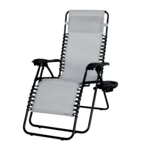 Reclining Sun Lounger Grey