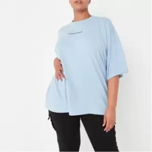 Missguided Msgd Washed Drop Shlder Tshirt - Blue