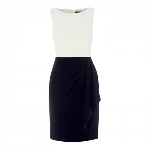 DKNY Sheath Ruffle Dress - Boo - Blk Combo