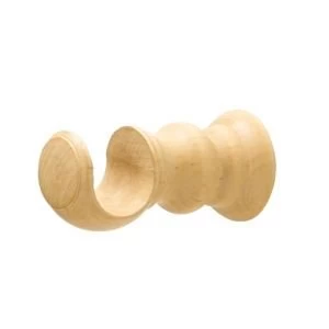 Colours Modern Beech effect Wood Curtain pole bracket Dia35mm