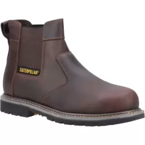 Caterpillar Mens Powerplant Dealer Leather Safety Boots (7 UK) (Brown) - Brown