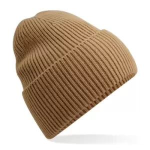 Beechfield Cuffed Recycled Oversized Beanie (One Size) (Biscuit Beige)