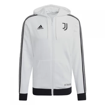 adidas Juventus 3-Stripes Full-Zip Hoodie Mens - White / Black