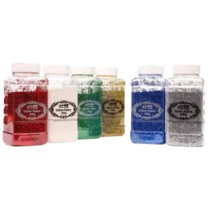 Brian Clegg 6x 500g Assorted Glitter Shakers