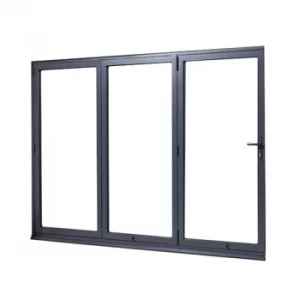 LPD AluVu External Folding Sliding Door Set 3600mm 3+0 Configuration Grey Left Handed