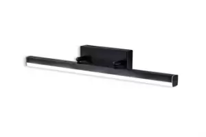 Wall Lamp Medium Adjustable, 1 x 12W LED, 4000K, 1192lm, IP44, Sand Black, 3yrs Warranty