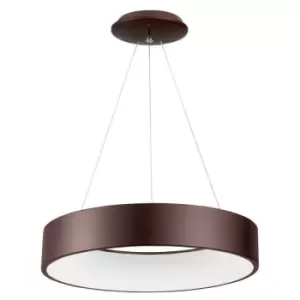 Merano - Banff 60cm Integrated LED Pendant Ceiling Light Coffee Brown Aluminium LED 42W 2520Lm 3000K