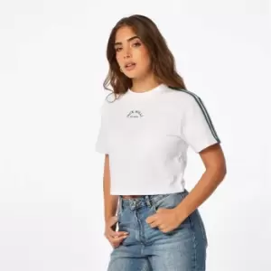 Jack Wills Relaxed Cropped Graphic Tee - White