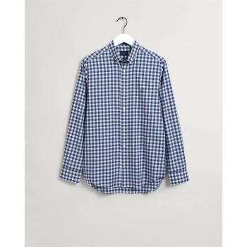 Gant Twill Checked Shirt - Blue