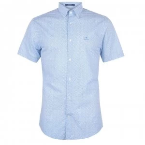 Gant Gant Mens Short Sleeve Printed Regular Fit - White 110