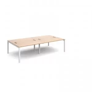 Connex double back to back desks 2800mm x 1600mm - white frame and