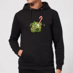 Star Wars Candy Cane Yoda Christmas Hoodie - Black - XXL