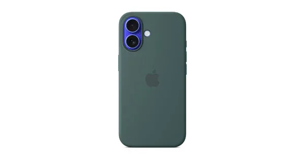 Apple Silicone Case with MagSafe for iPhone 16 - Lake Green