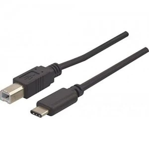 Usb 2.0 B To C Cable Black 1m