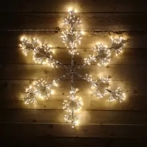 3.5ft (108cm) Warm White Giant 480 LED Snowflake Silhouette