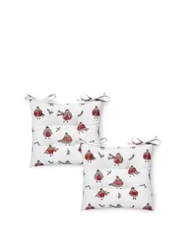 Catherine Lansfield Robins Christmas Seatpads