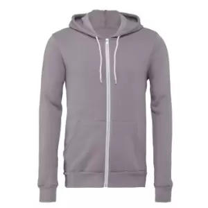 Bella + Canvas Adults Unisex Full Zip Hoodie (XL) (Storm)