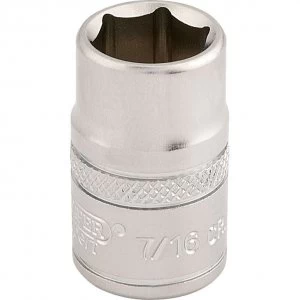 Draper 3/8" Drive Satin Finish Hexagon Socket Imperial 3/8" 7/16"