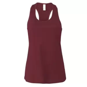 Bella + Canvas Womens/Ladies Racerback Tank Top (M) (Maroon)