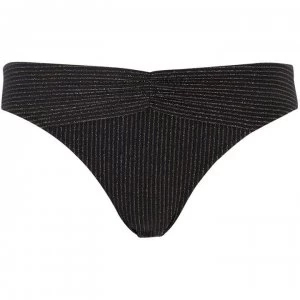 Biba Metallic stripe Icon Venetian Brief - Black Gold