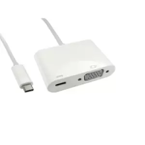 Cables Direct USB3C-VGACAB-WPD USB Type-C VGA (D-Sub) + USB Type-C White