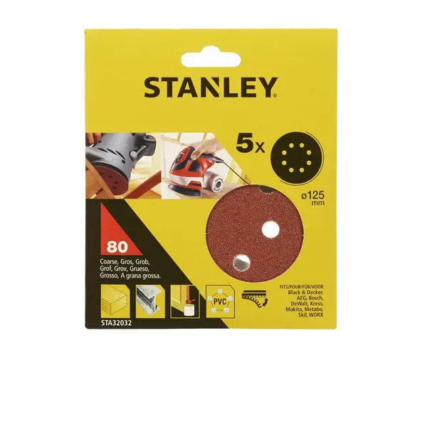 Stanley 125mm ROS Sheets 80G - STA32032-XJ