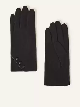 Accessorize Touchphone Wool Glove, Black, Size M/L, Women