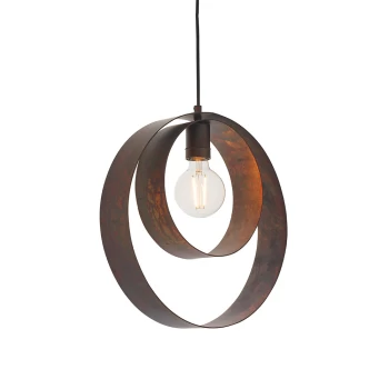 Messina Pendant Ceiling Light Bronze Patina Finish & Dark Bronze Paint