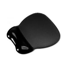 Easy Clean Non Skid Soft Gel Mouse Mat with Wrist Rest Black