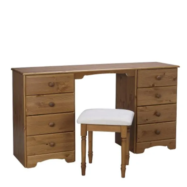 Durham Dressing Table 4+4 Drawers + chair