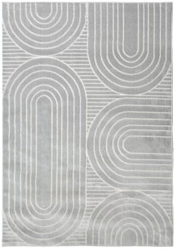 Homemaker Textured Arcs Rug - 160x230cm - Grey