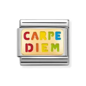 Nomination Classic Gold Carpe Diem Rainbow Charm