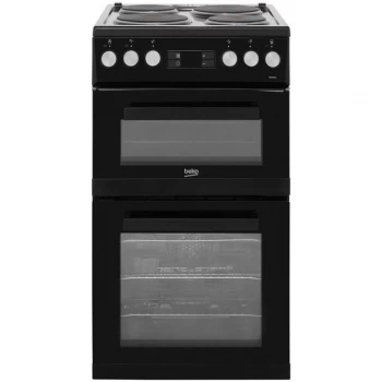 Beko KDV555AK Double Oven Solid Plate Hob Electric Cooker